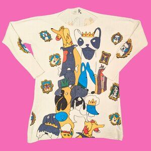 Vintage 1990's Animal Illustrated Sweater by J'idée Size M